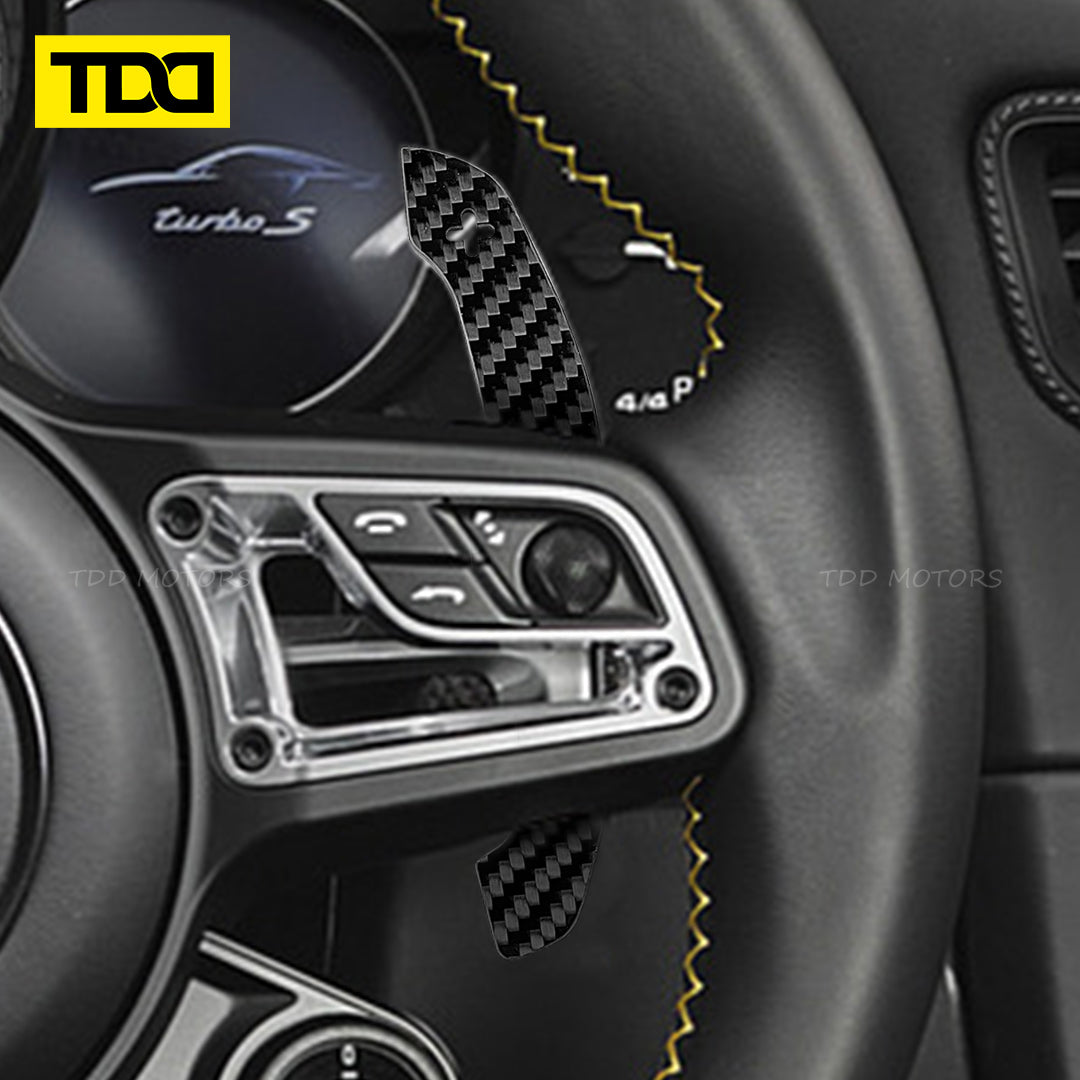 TDD Magnetic Carbon Fiber Paddle Shifters For Porsche Cayenne Cayman Panamera 911 918 718