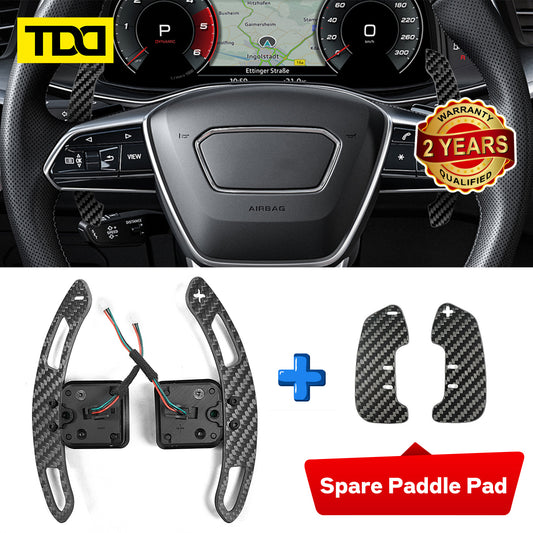 TDD Carbon Fiber Magnetic Paddle Shifters For Audi A1 A2 A3 A4 A5 A8 Q2 Q3 Q4 Q5 Q7 Q8 S1 S2 S3 S4 S5 SQ5 SQ7 SQ8 RS1 RS2 RS3 RS4 RS5 RSQ5