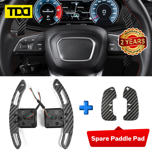 TDD Carbon Fiber Magnetic Paddle Shifters For Audi A1 A2 A3 A4 A5 A8 Q2 Q3 Q4 Q5 Q7 Q8 S1 S2 S3 S4 S5 SQ5 SQ7 SQ8 RS1 RS2 RS3 RS4 RS5 RSQ5