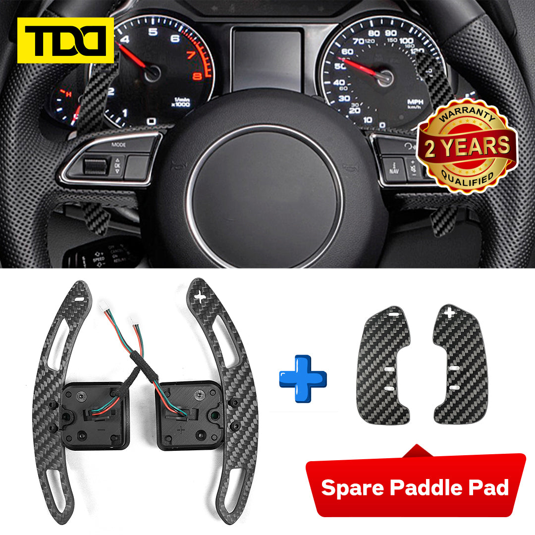 TDD Carbon Fiber Magnetic Paddle Shifters For Audi A1 A2 A3 A4 A5 A7 A8 Q2 Q3 Q4 Q5 Q7 Q8 S1 S2 S3 S4 S5 SQ5 SQ7 SQ8 RS1 RS2 RS3 RS4 RS5 RSQ5