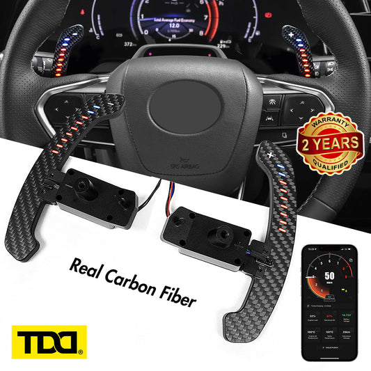 TDD Carbon Fiber Magnetic LED Paddle Shifters For Lexus RX NX UX LX ES LS RZ LM