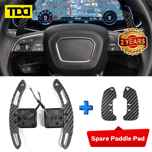 TDD Carbon Fiber Magnetic Paddle Shifters For Audi A1 A2 A3 A4 A5 A8 Q2 Q3 Q4 Q5 Q7 Q8 S1 S2 S3 S4 S5 SQ5 SQ7 SQ8 RS1 RS2 RS3 RS4 RS5 RSQ5