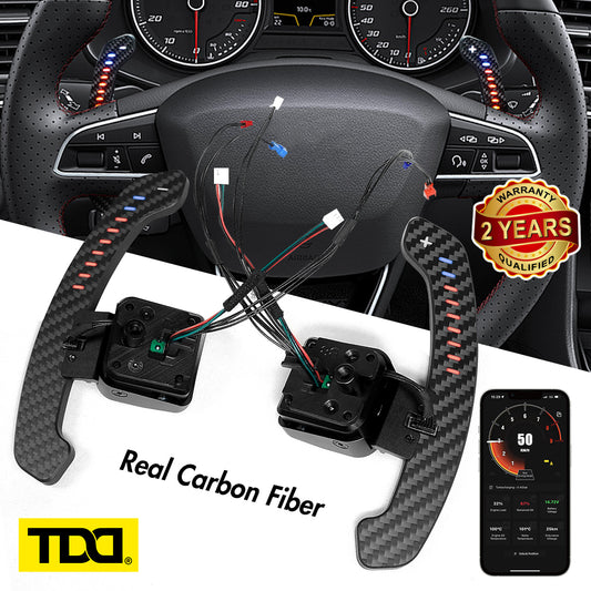 TDD Carbon Fiber Magnetic LED Paddle Shifters For Seat Leon Cupra Formentor Leon ST