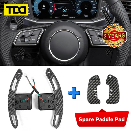 TDD Carbon Fiber Magnetic Paddle Shifters For Audi A1 A2 A3 A4 A5 A8 Q2 Q3 Q4 Q5 Q7 Q8 S1 S2 S3 S4 S5 SQ5 SQ7 SQ8 RS1 RS2 RS3 RS4 RS5 RSQ5