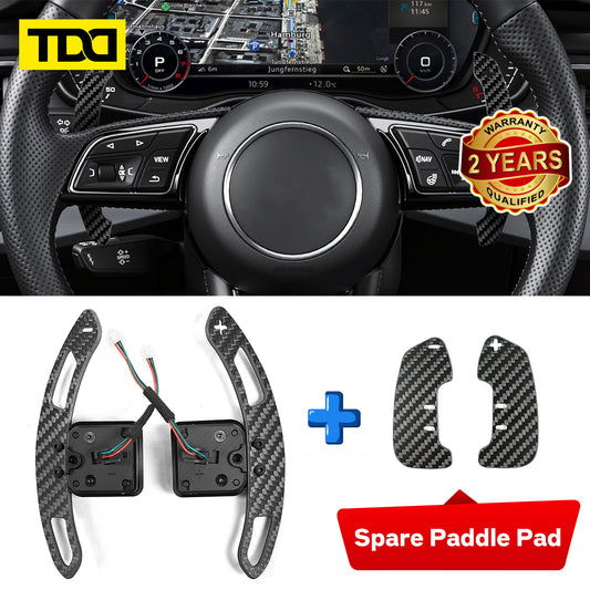 TDD Carbon Fiber Magnetic Paddle Shifters For Audi A1 A2 A3 A4 A5 A8 Q2 Q3 Q4 Q5 Q7 Q8 S1 S2 S3 S4 S5 SQ5 SQ7 SQ8 RS1 RS2 RS3 RS4 RS5 RSQ5