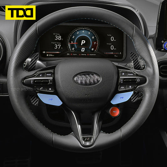 TDD Magnetic Carbon Fiber Paddle Shifters For Hyundai Veloster N 19-22 Elantra N M/T CN7 21-23 2022-2024