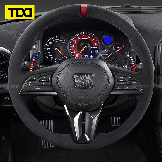 TDD Carbon Fiber Magnetic LED Paddle Shifters For Nissan GTR R35 2017+