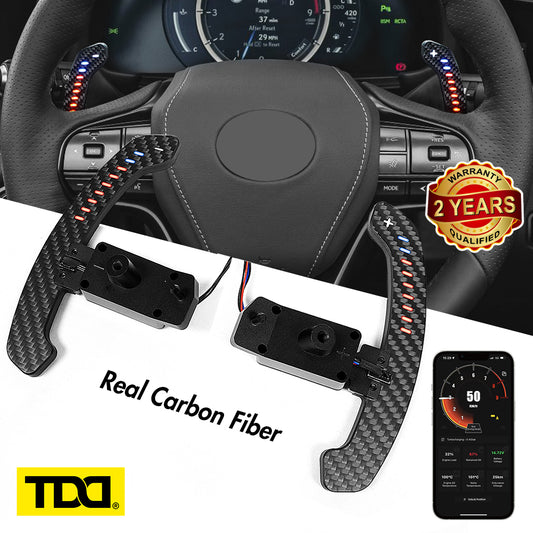 TDD Carbon Fiber Magnetic LED Paddle Shifters For Lexus IS300 LS460 IS350