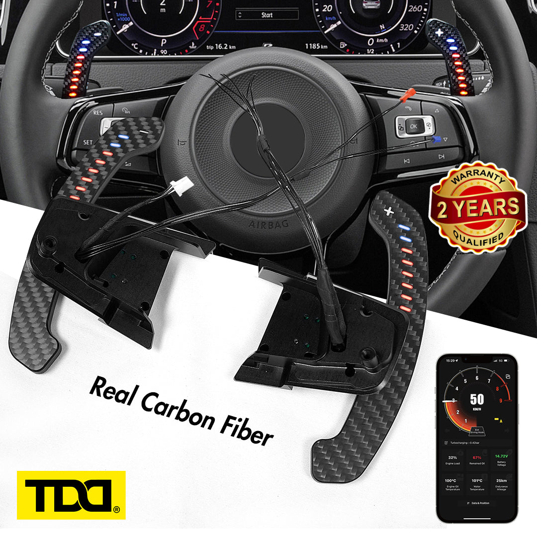 TDD Carbon Fiber Magnetic LED Paddle Shifters For Volkswagen GTI Golf 7 Golf R MK7/7.5 VW GTI Scirocco