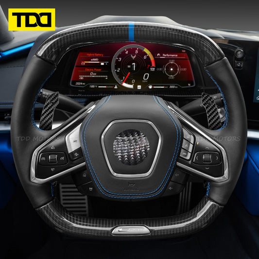 TDD Magnetic Carbon Fiber Paddle Shifters For Chevrolet C8 Corvette