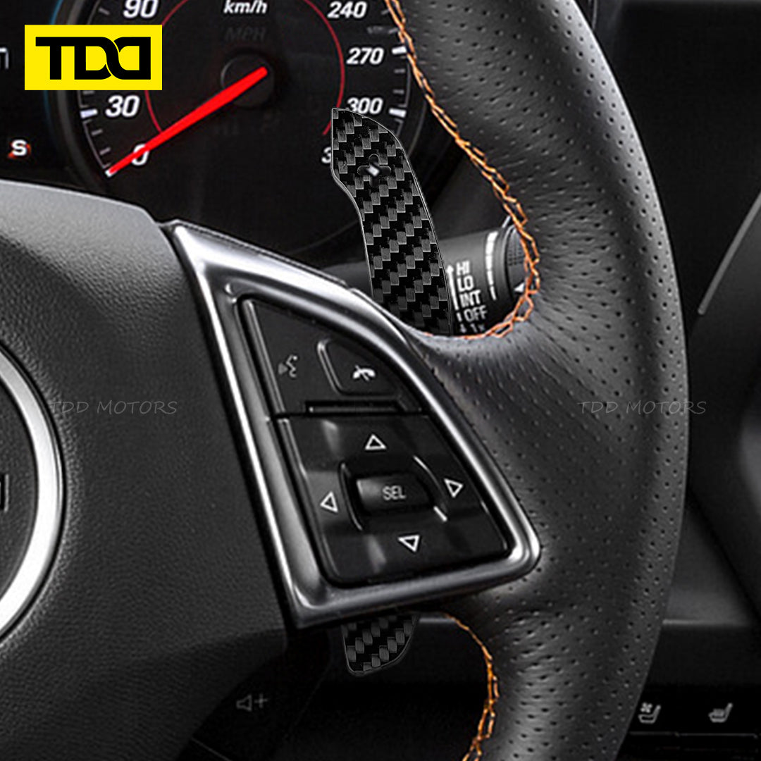 TDD Magnetic Carbon Fiber Paddle Shifters For Chevrolet Corvette C7 ZR1 2014-2019