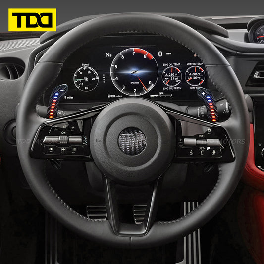 TDD Carbon Fiber Magnetic LED Paddle Shifters For Nissan