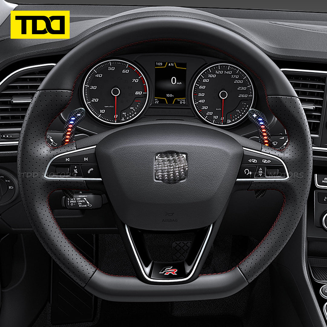 TDD Carbon Fiber Magnetic LED Paddle Shifters For Seat Leon Cupra Formentor Leon ST