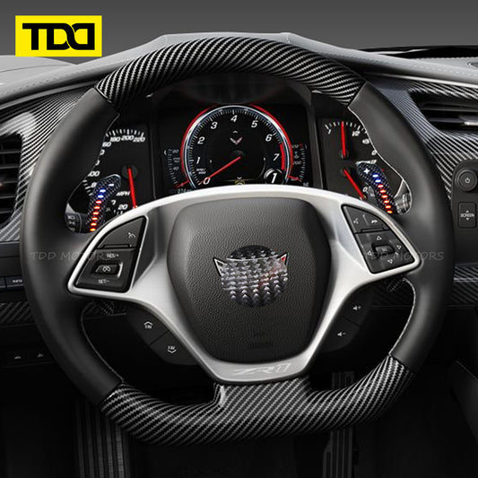 TDD Carbon Fiber Magnetic LED Paddle Shifters For Chevrolet Corvette C7 ZR1 2014-2019