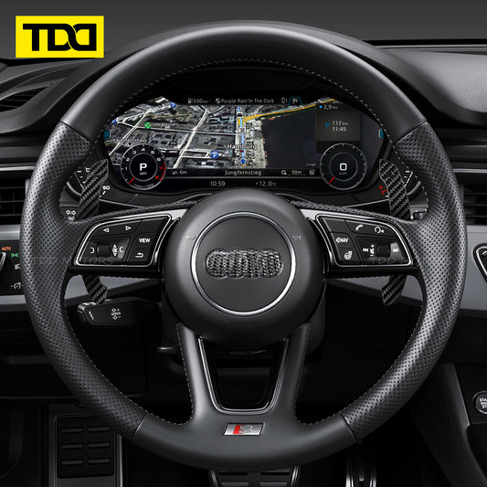 TDD Carbon Fiber Magnetic Paddle Shifters For Audi A1 A2 A3 A4 A5 A8 Q2 Q3 Q4 Q5 Q7 Q8 S1 S2 S3 S4 S5 SQ5 SQ7 SQ8 RS1 RS2 RS3 RS4 RS5 RSQ5