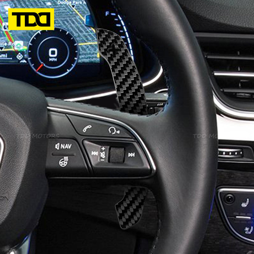 TDD Carbon Fiber Magnetic Paddle Shifters For Audi A1 A2 A3 A4 A5 A8 Q2 Q3 Q4 Q5 Q7 Q8 S1 S2 S3 S4 S5 SQ5 SQ7 SQ8 RS1 RS2 RS3 RS4 RS5 RSQ5