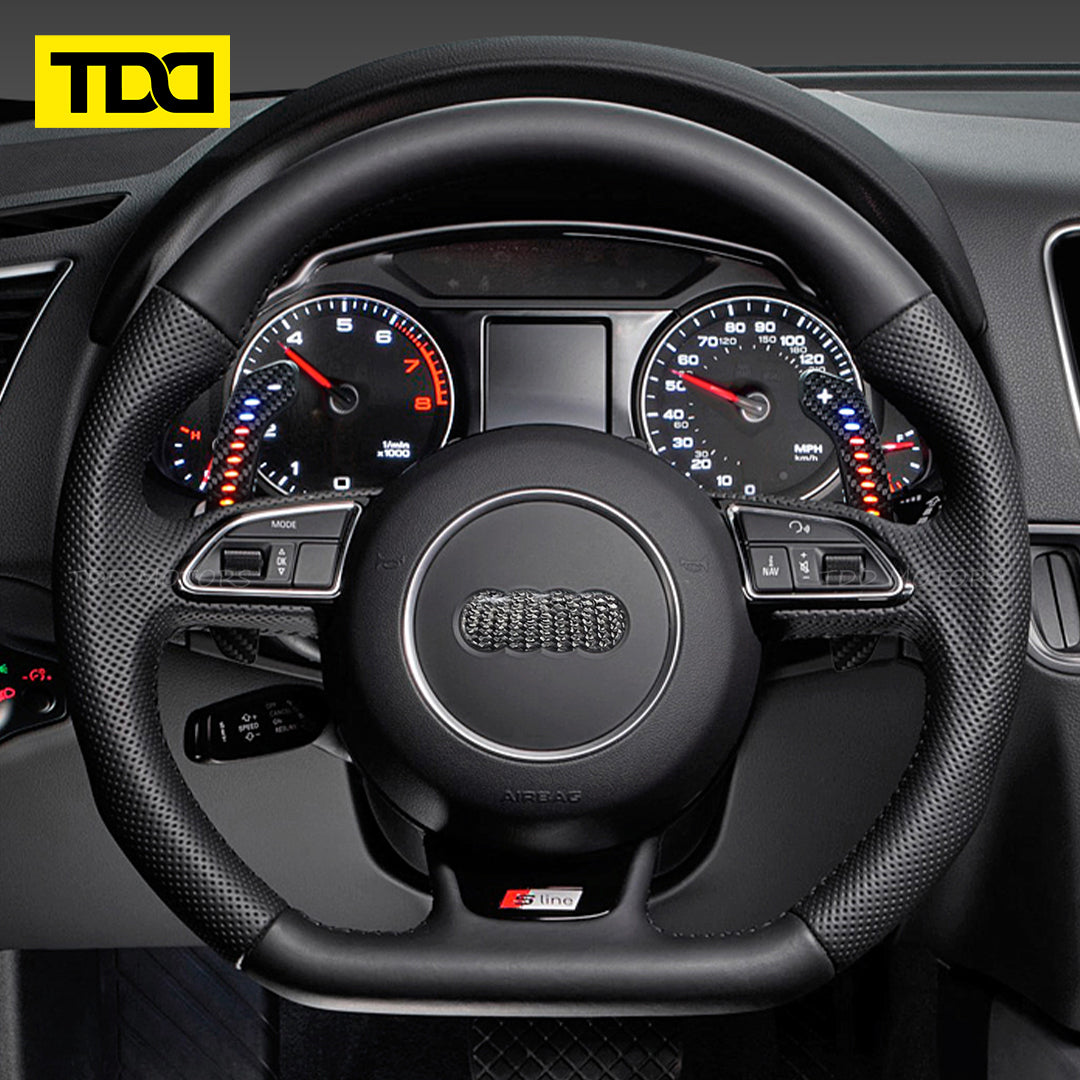 TDD Carbon Fiber Magnetic LED Paddle Shifters For Audi A1 A2 A3 A4 A5 A8 Q2 Q3 Q4 Q5 Q7 Q8 S1 S2 S3 S4 S5 SQ5 SQ7 SQ8 RS1 RS2 RS3 RS4 RS5 RSQ5