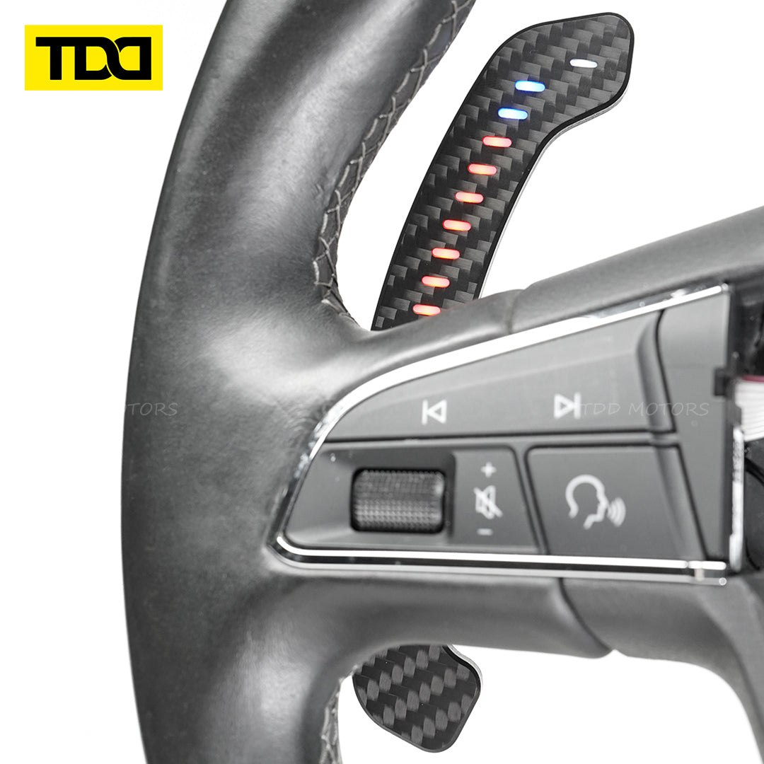 TDD Carbon Fiber Magnetic LED Paddle Shifters For Seat Leon Cupra Formentor Leon ST