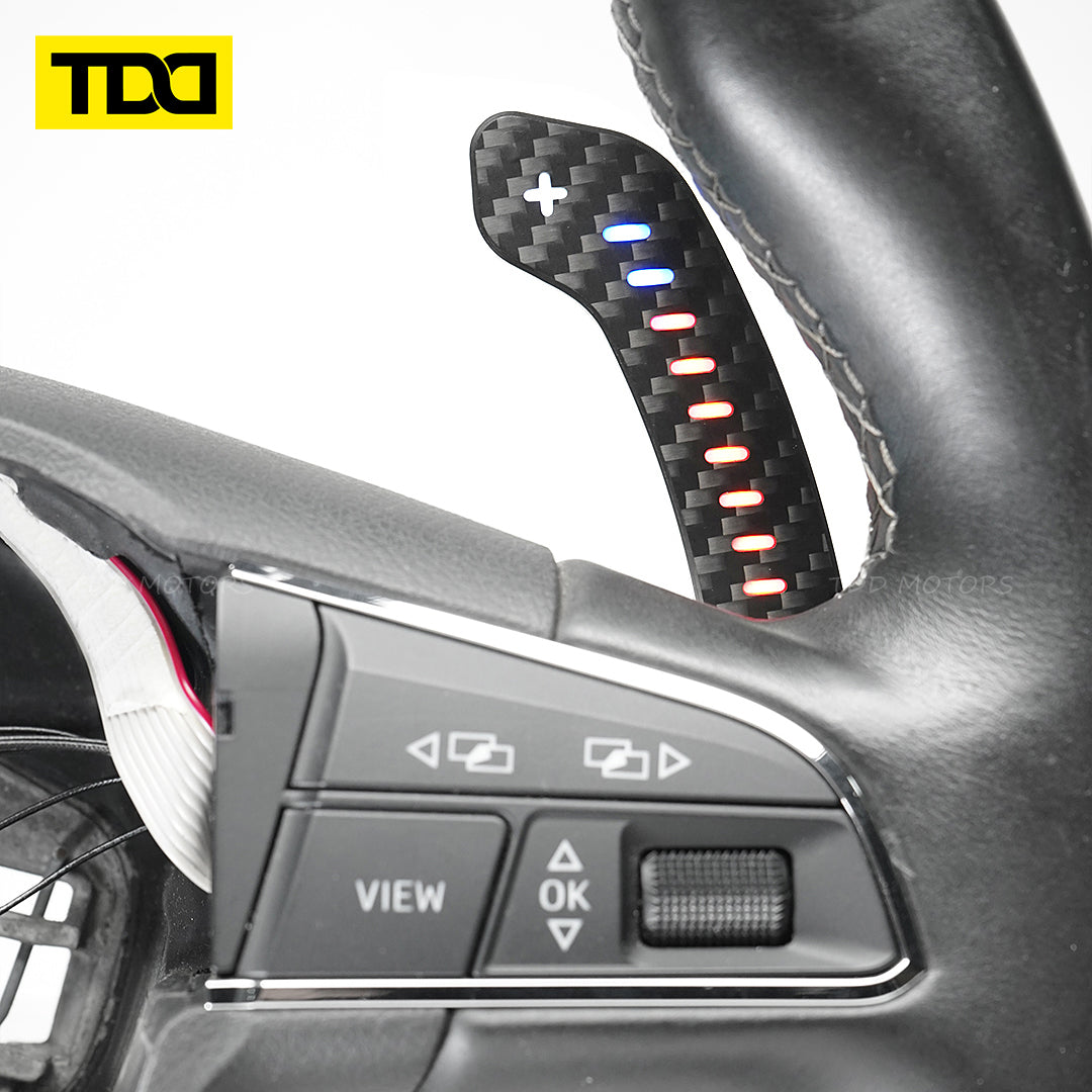 TDD Carbon Fiber Magnetic LED Paddle Shifters For Seat Leon Cupra Formentor Leon ST