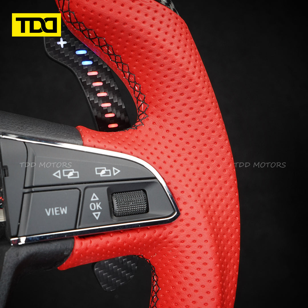 TDD Carbon Fiber Magnetic LED Paddle Shifters For Seat Leon Cupra Formentor Leon ST