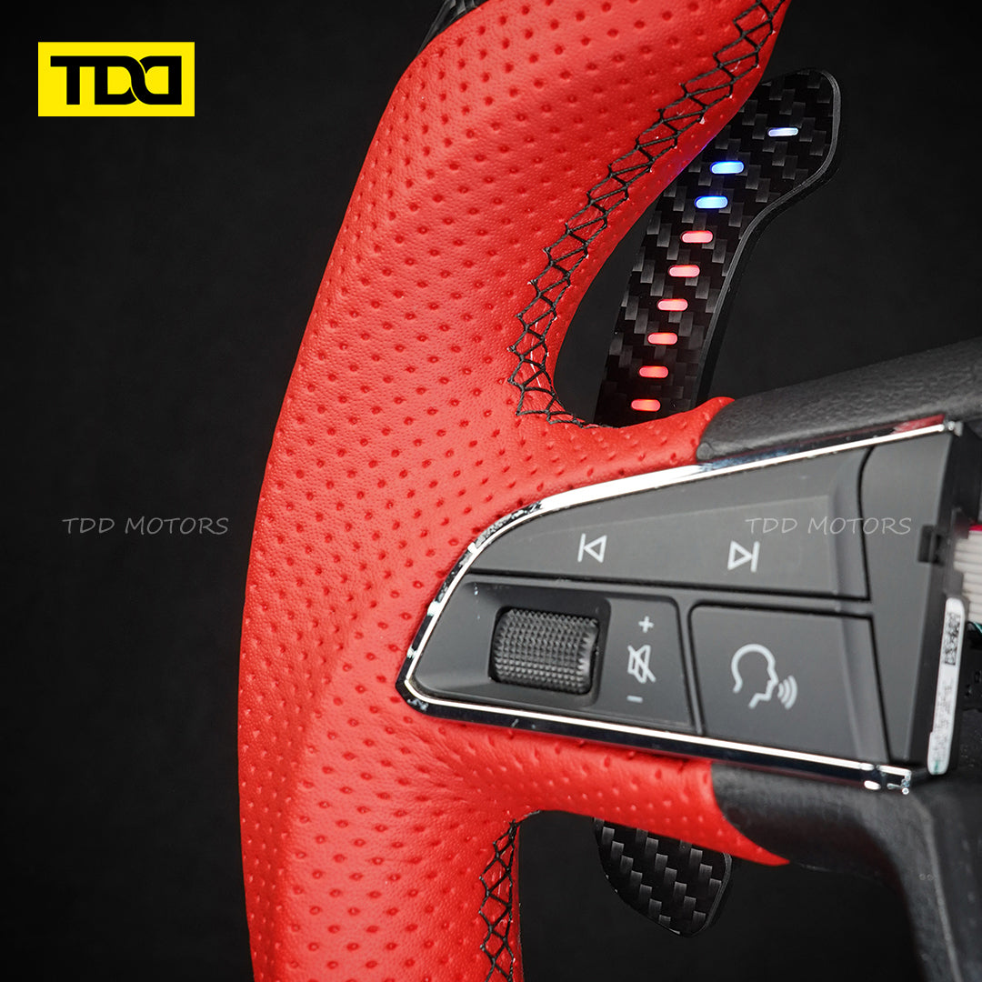 TDD Carbon Fiber Magnetic LED Paddle Shifters For Seat Leon Cupra Formentor Leon ST